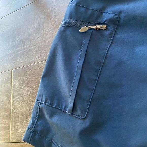 Reel Life Shorts Men's XL Blue Mesh Lined Elastic Waist Snap Surfing Swim Trunks - Picture 5 of 14